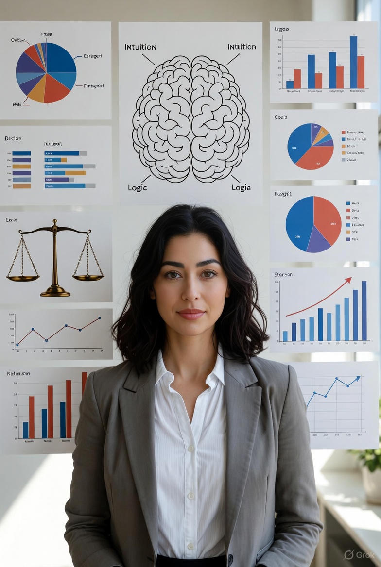 Decisiones laborales acertadas desde la neurociencia, intuición y lógica en equilibrio