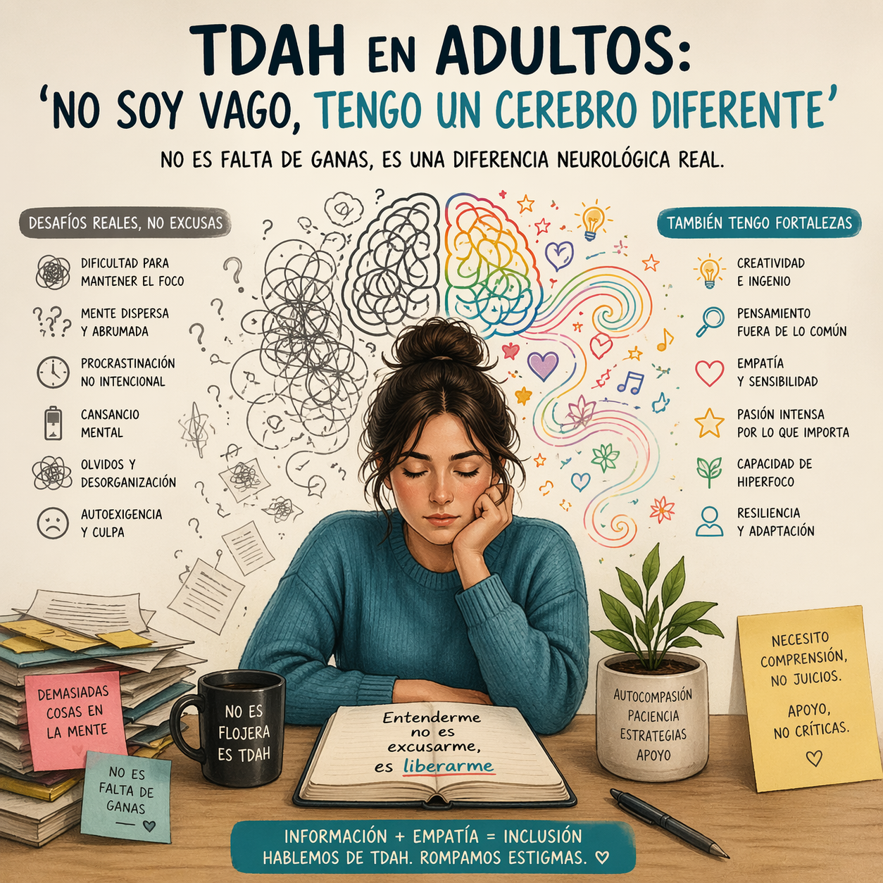 TDAH en adultos: 'no soy vago, tengo un cerebro diferente'