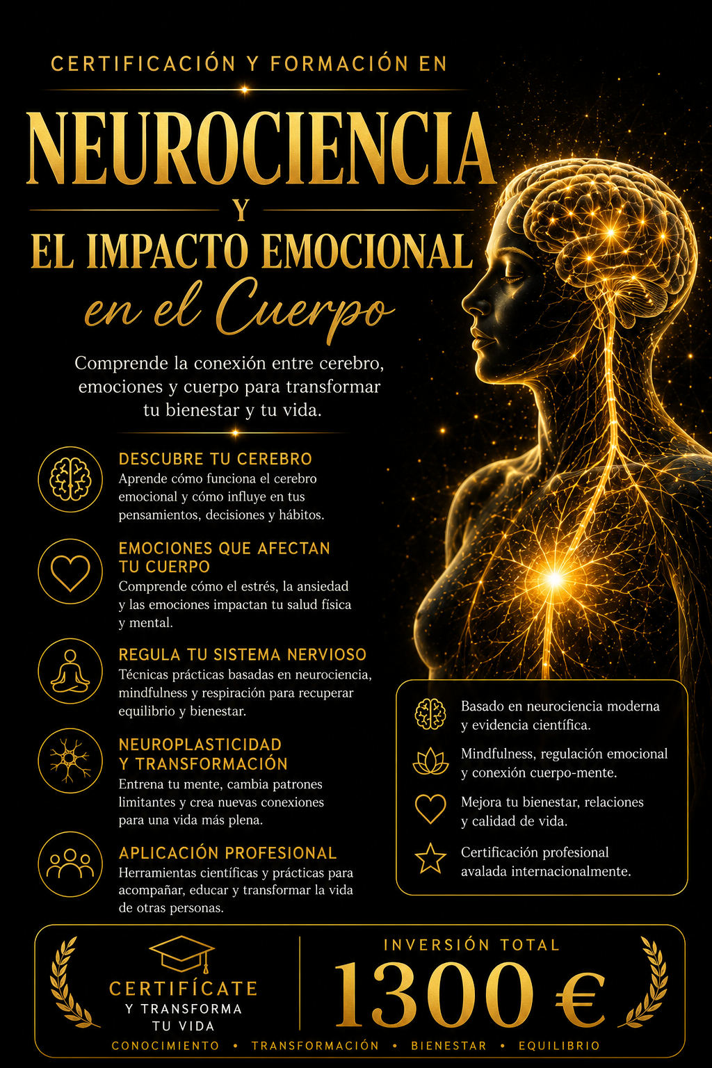 Certificación y formación en Neurociencia y el Impacto emocional en el cuerpo