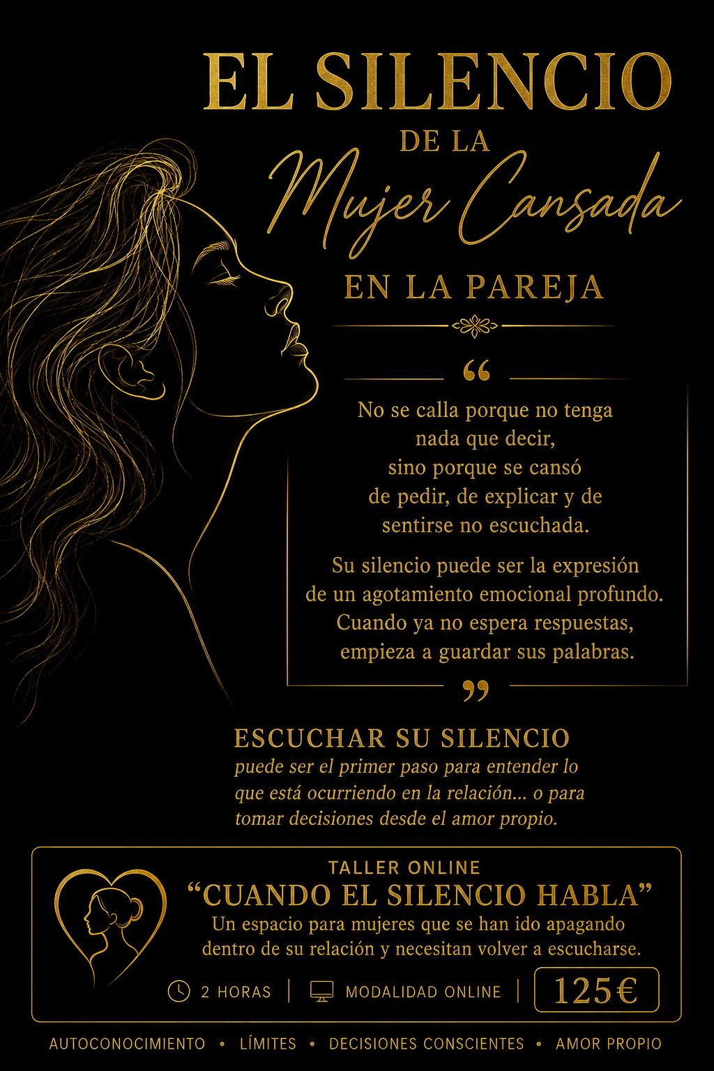 El silencio de la mujer cansada en la pareja