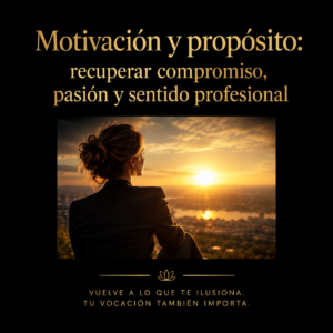 Motivación y propósito: recuperar compromiso, pasión y sentido profesional